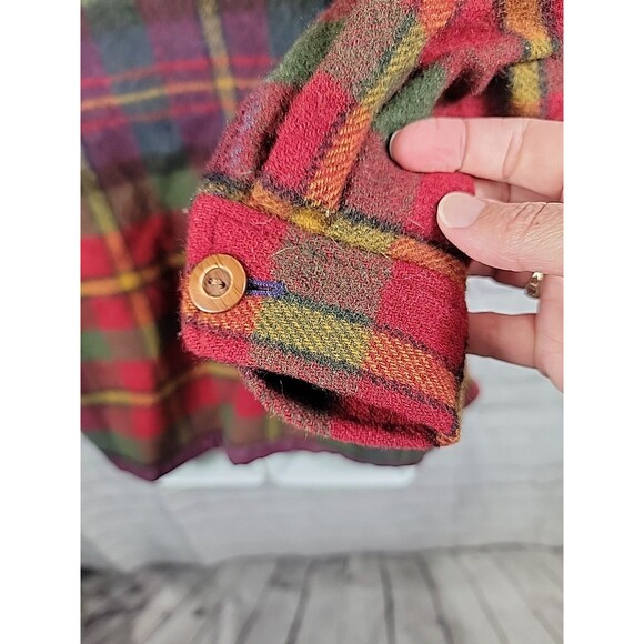 Womens Vintage Talbots Petites Wool Blend Plaid Chore Jacket Size Small - Picture 4 of 7
